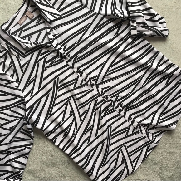 Chico's Tops - Chico's Plus Size Tab Sleeve Zebra Stripe Top 16